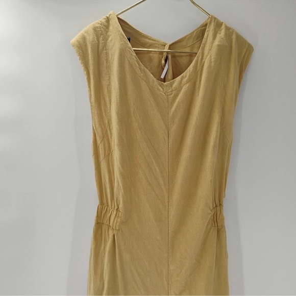 Free People Heat Wave Linen Blend Jumpsuit Honey Size Small - Picture 4 of 10